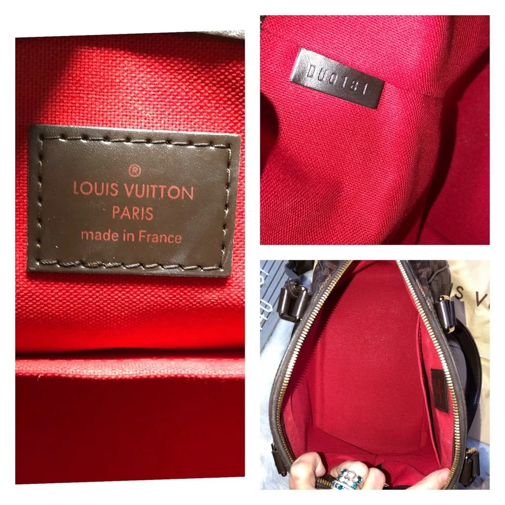 LOUIS VUITTON Damier Ebene Verona PM Satchel Shoulder Bag Authentic - Picture 11 of 17